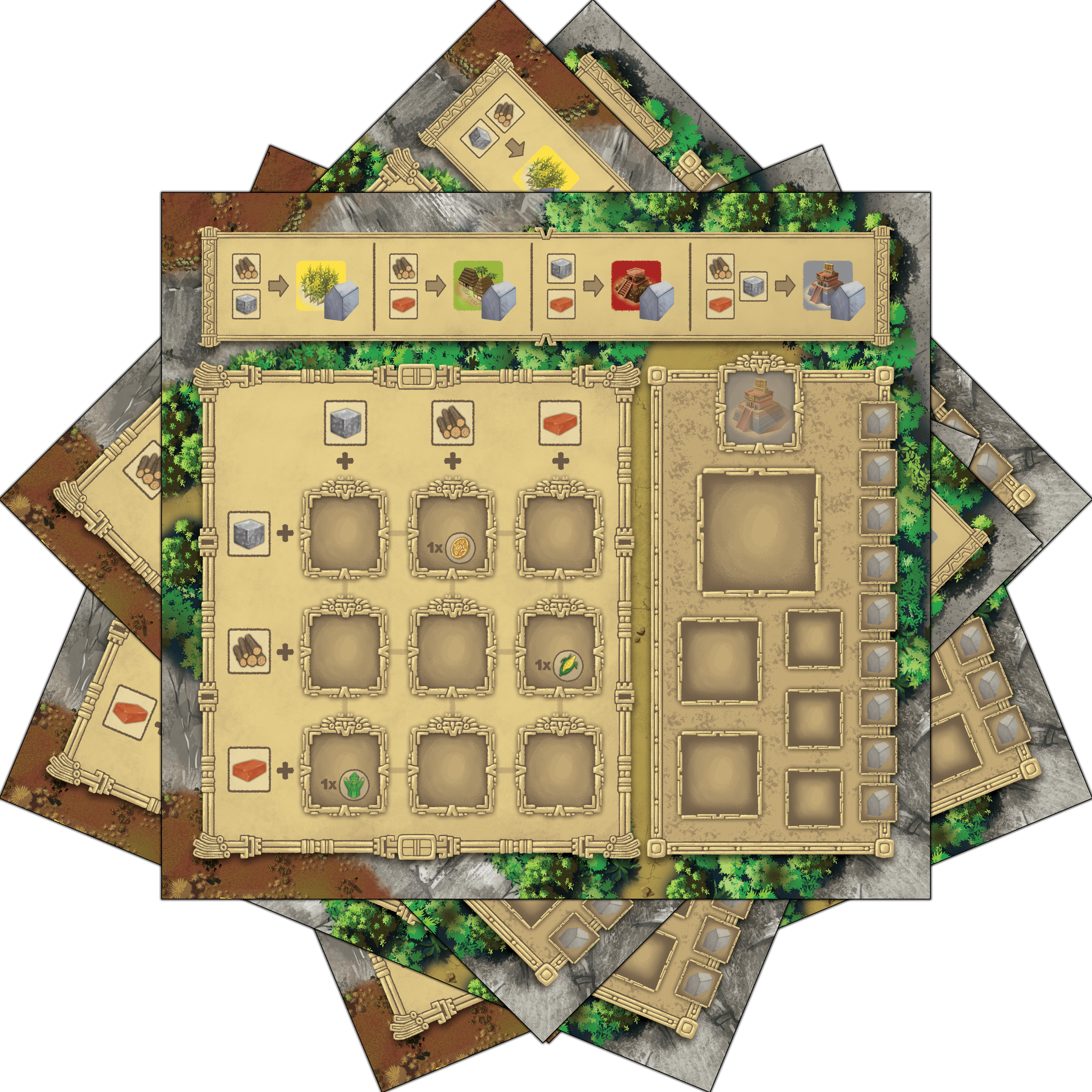 Zapotec: Asymmetrical Player Boards