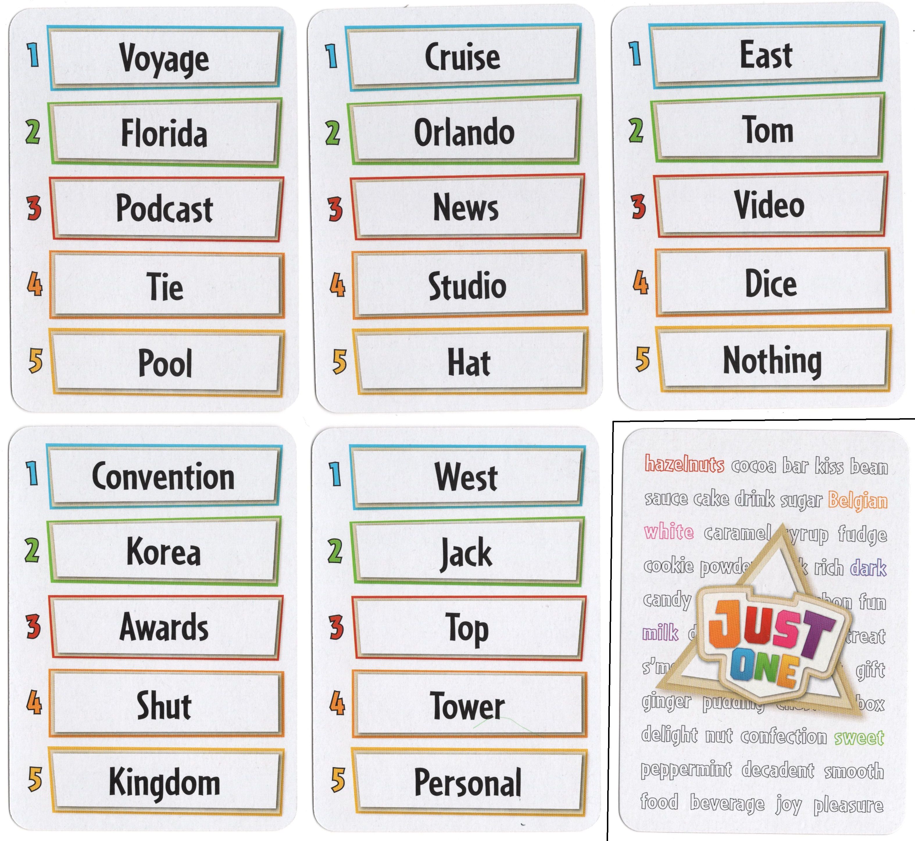 Just One: Dice Tower 2021 Promo Pack