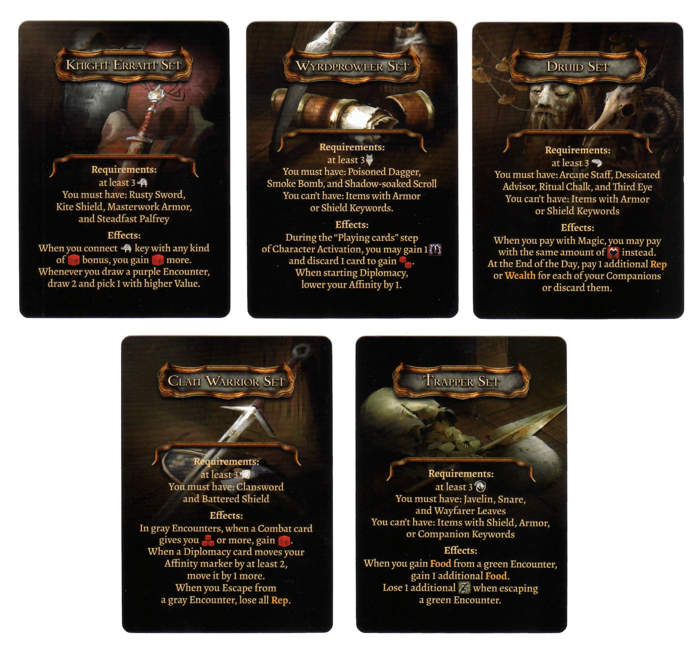 Tainted Grail: Item Sets Promo Cards