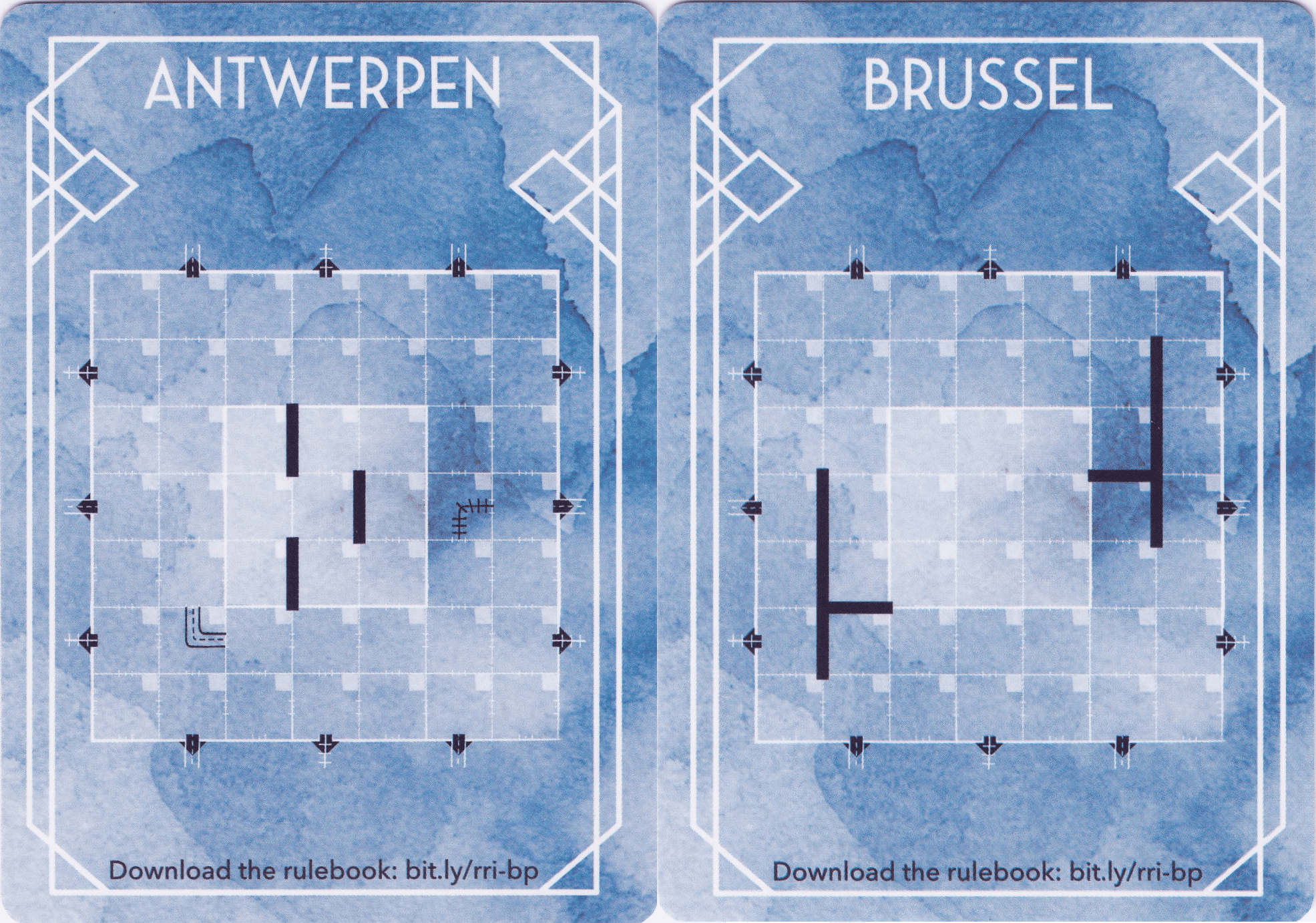 Railroad Ink: Brussel and Antwerpen Blueprint Promo Card