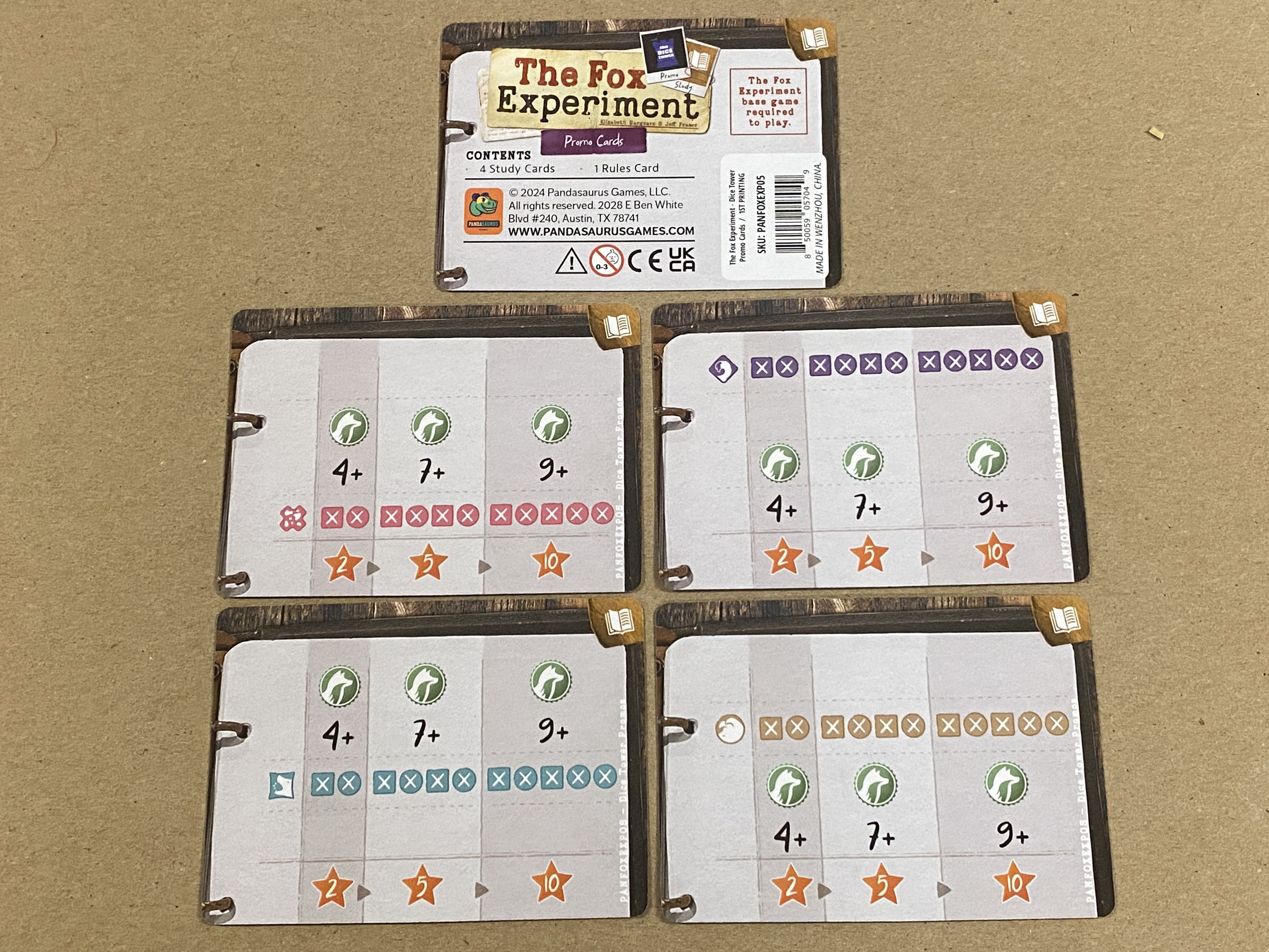 The Fox Experiment: Study Promo Cards