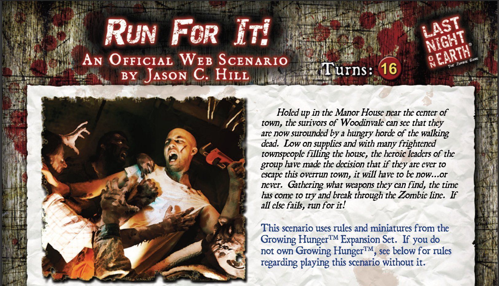Last Night on Earth 'Run For It!' Scenario